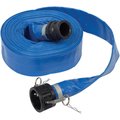 Apache Apache 2 x 50' PVC Lay Flat Discharge Hose w/ C x E Poly Cam & Groove Fittings,  98138049